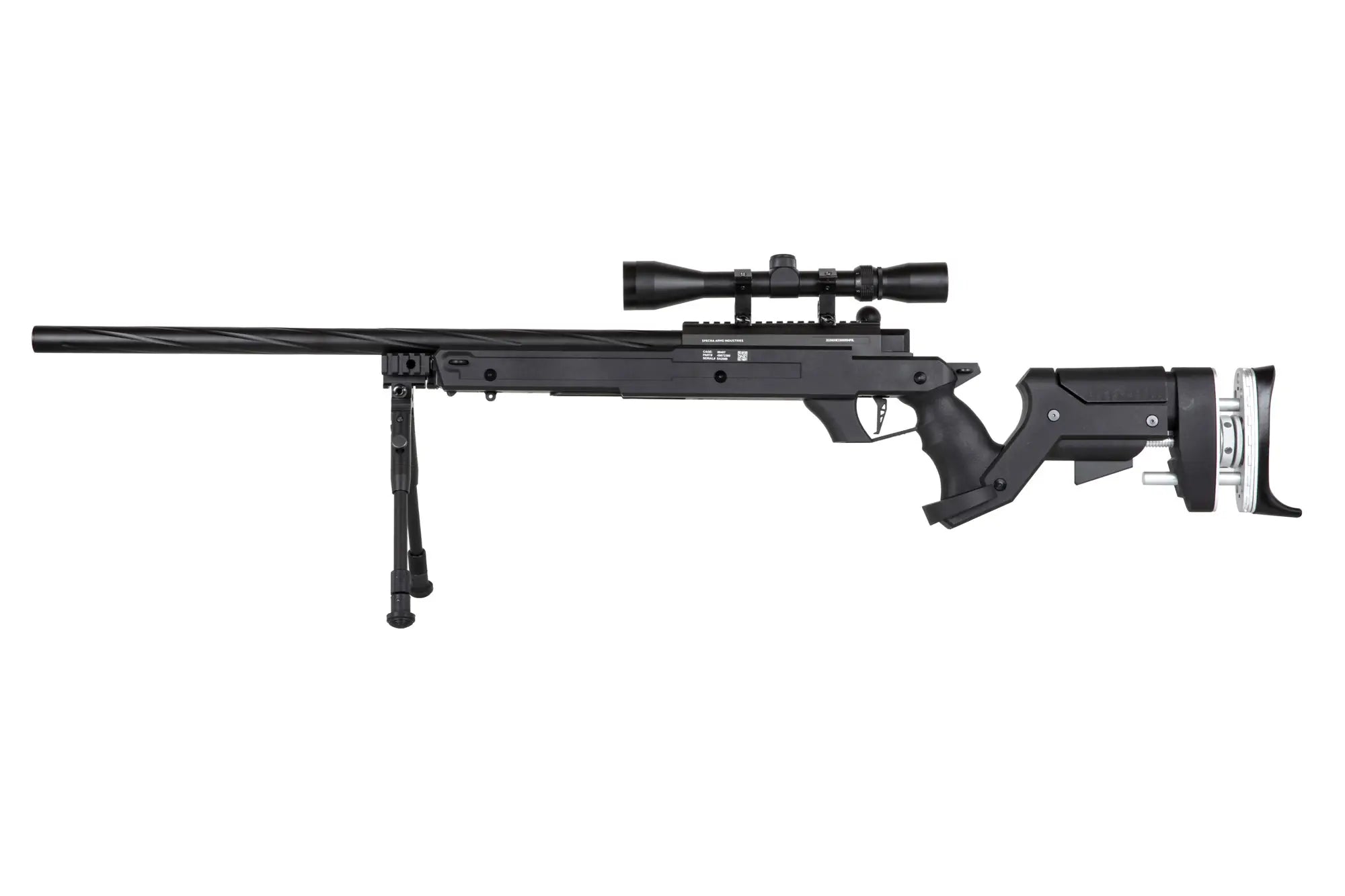 Specna Arms SA-S13 sniper airsoft rifle with scope and bipod - Black