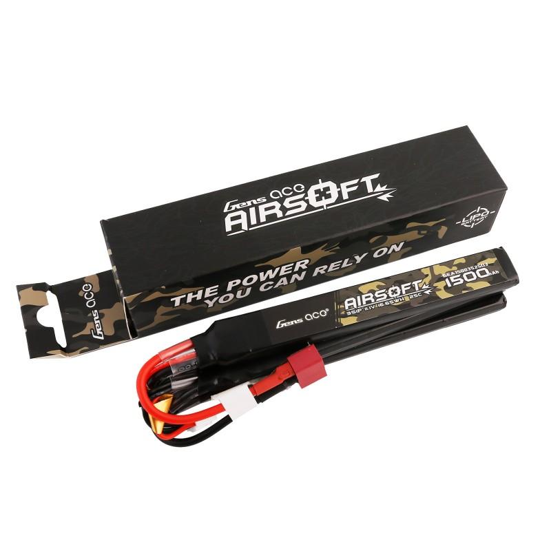 LiPo-akku 11,1V 1500mAh 3S/25C nunchuck, T-plug/Deans