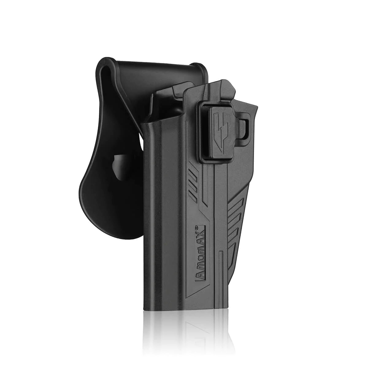 Kovamuovinen pistoolikotelo Hi-Capa sarjalaisille, vasenkätinen - musta