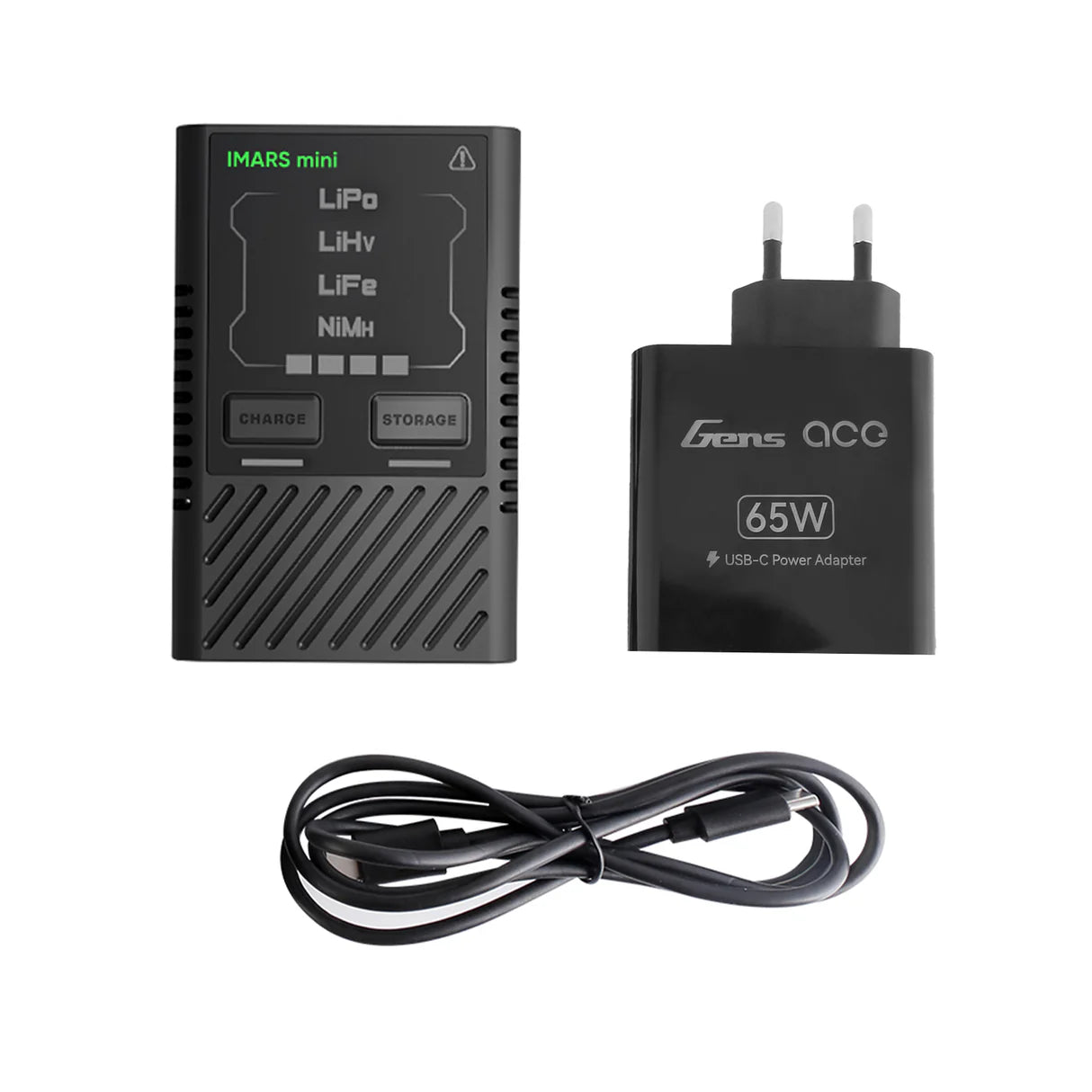 IMars mini G-Tech USB-C 2-4S 60W RC laturi + 65W USB-C virtalähde