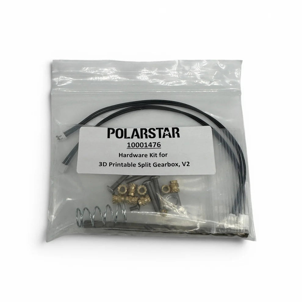 Polarstar Hardware Kit, 3D Printable Split Gearbox, V2