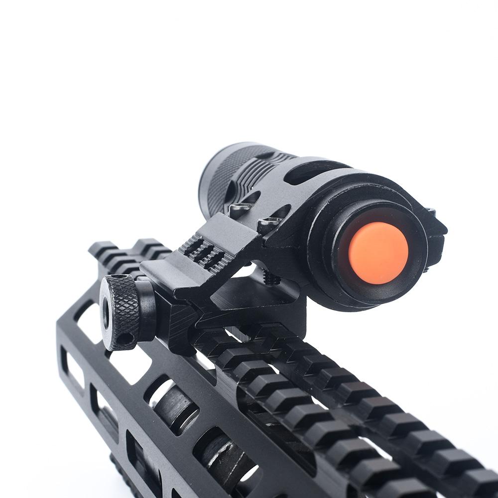 1" weaponlight / torch / laser RIS/ Picatinny 45° offset mount - Black