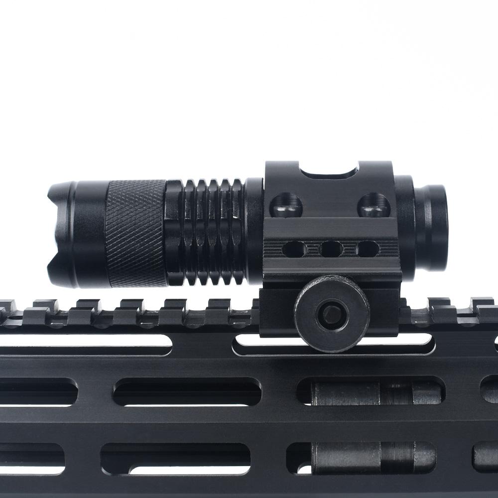 1" weaponlight / torch / laser RIS/ Picatinny 45° offset mount - Black