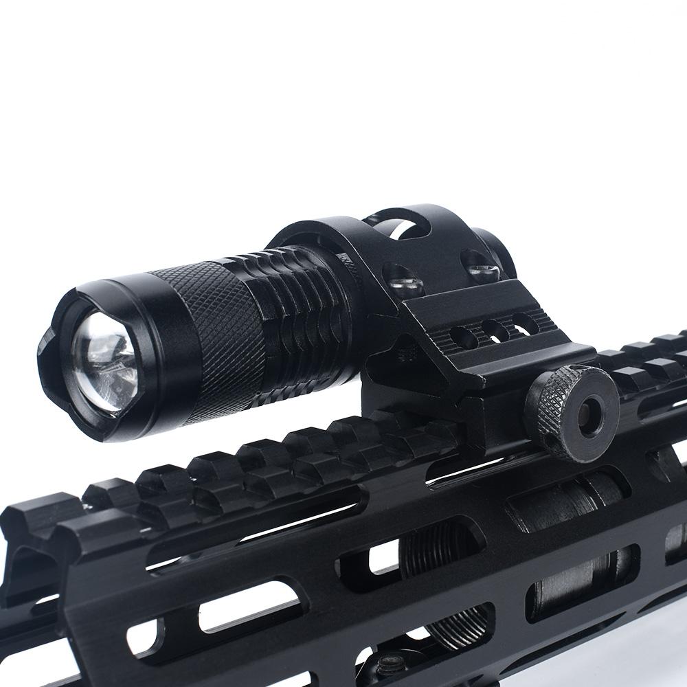 1" weaponlight / torch / laser RIS/ Picatinny 45° offset mount - Black