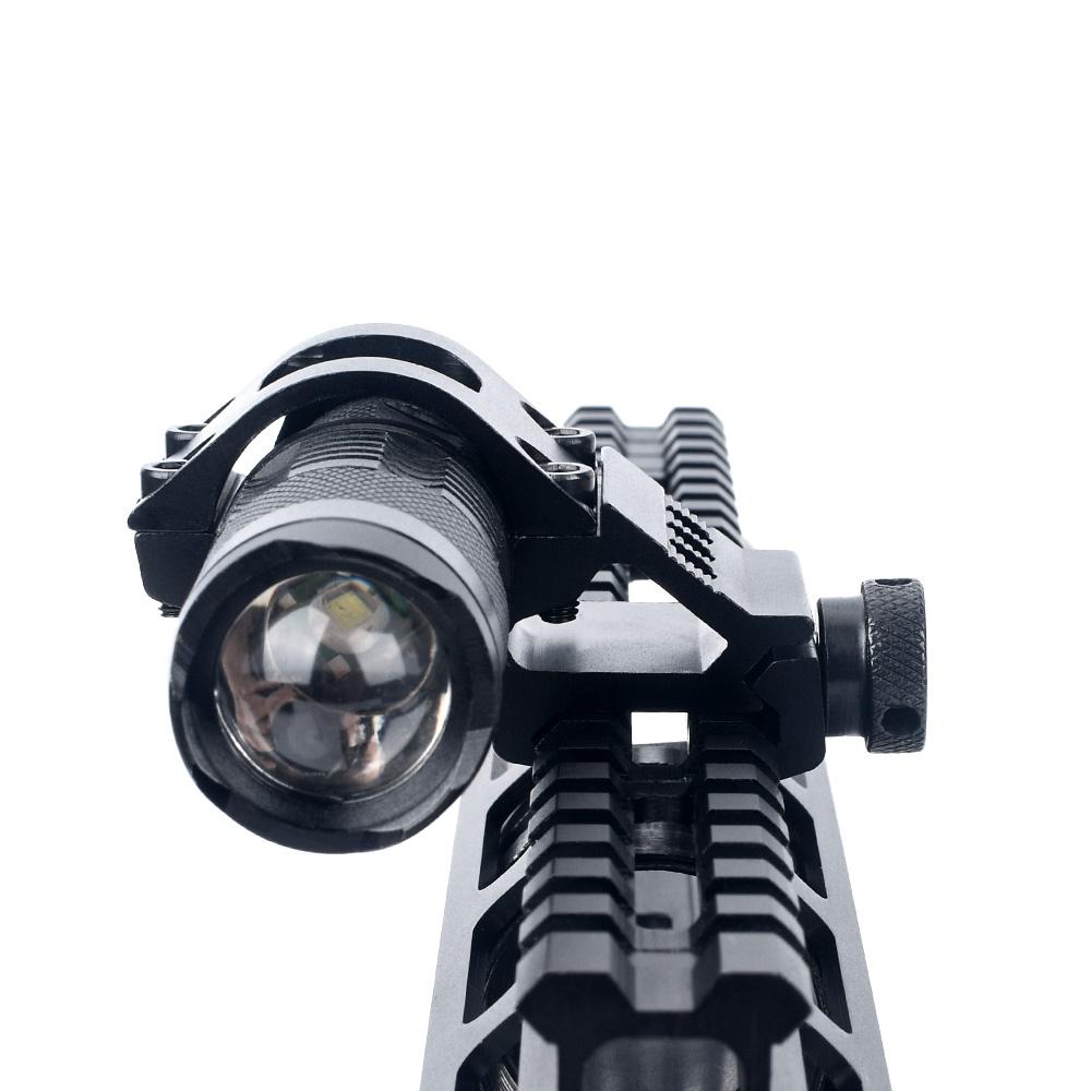 1" weaponlight / torch / laser RIS/ Picatinny 45° offset mount - Black