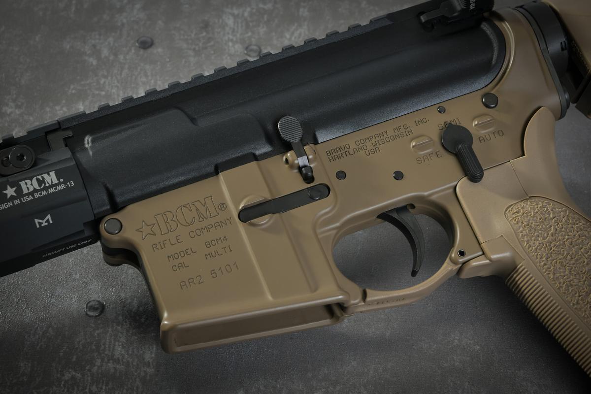 BCM MK2 MCMR 14.5" GBBR kaasukivääri - half tan