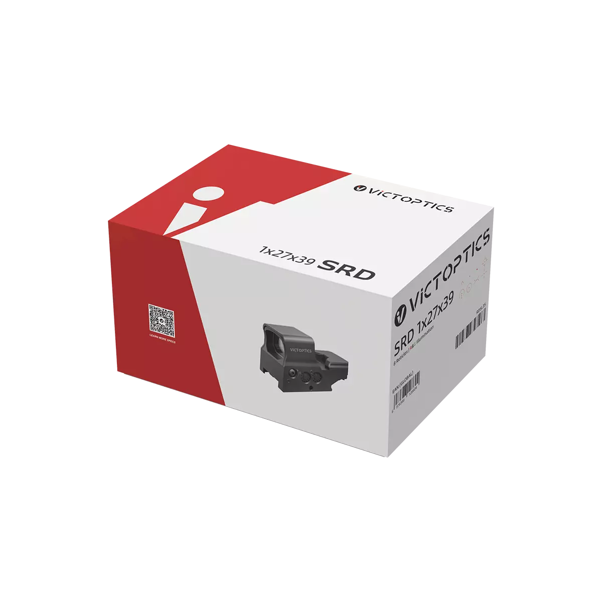 SRD 1x27x39 puna-/viherpistetähtäin, 8 tähtäinkuviota
