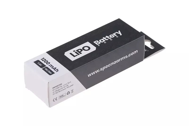 Specna Arms LiPo -akku 7,4 V 1200 mAh 15/30C, 2 kpl - Small Tamiya
