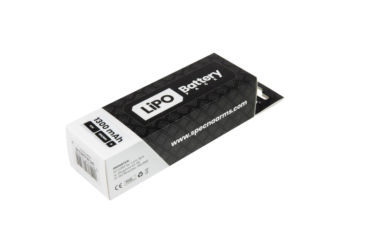 Specna Arms LiPo Battery 11.1V 1300mAh 20/40C Stick - T-plug/Deans