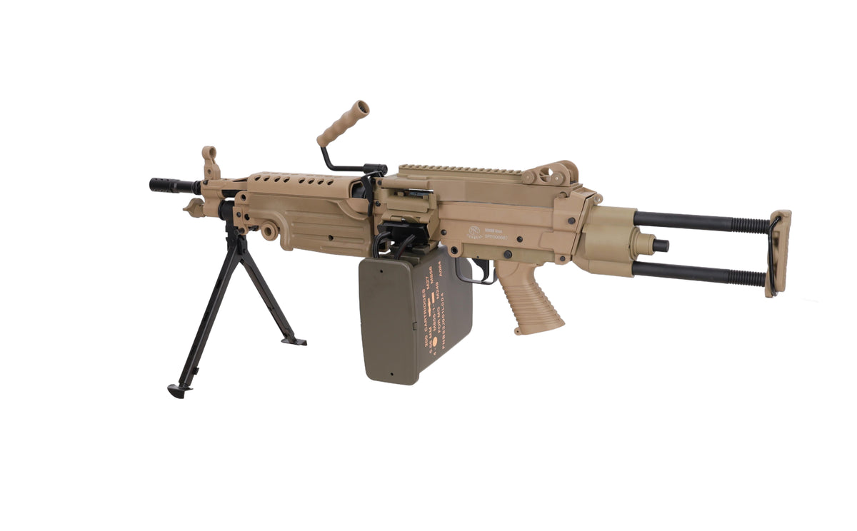 Specna Arms FN Herstal M249 PARA CORE konekivääri AEG - hiekka