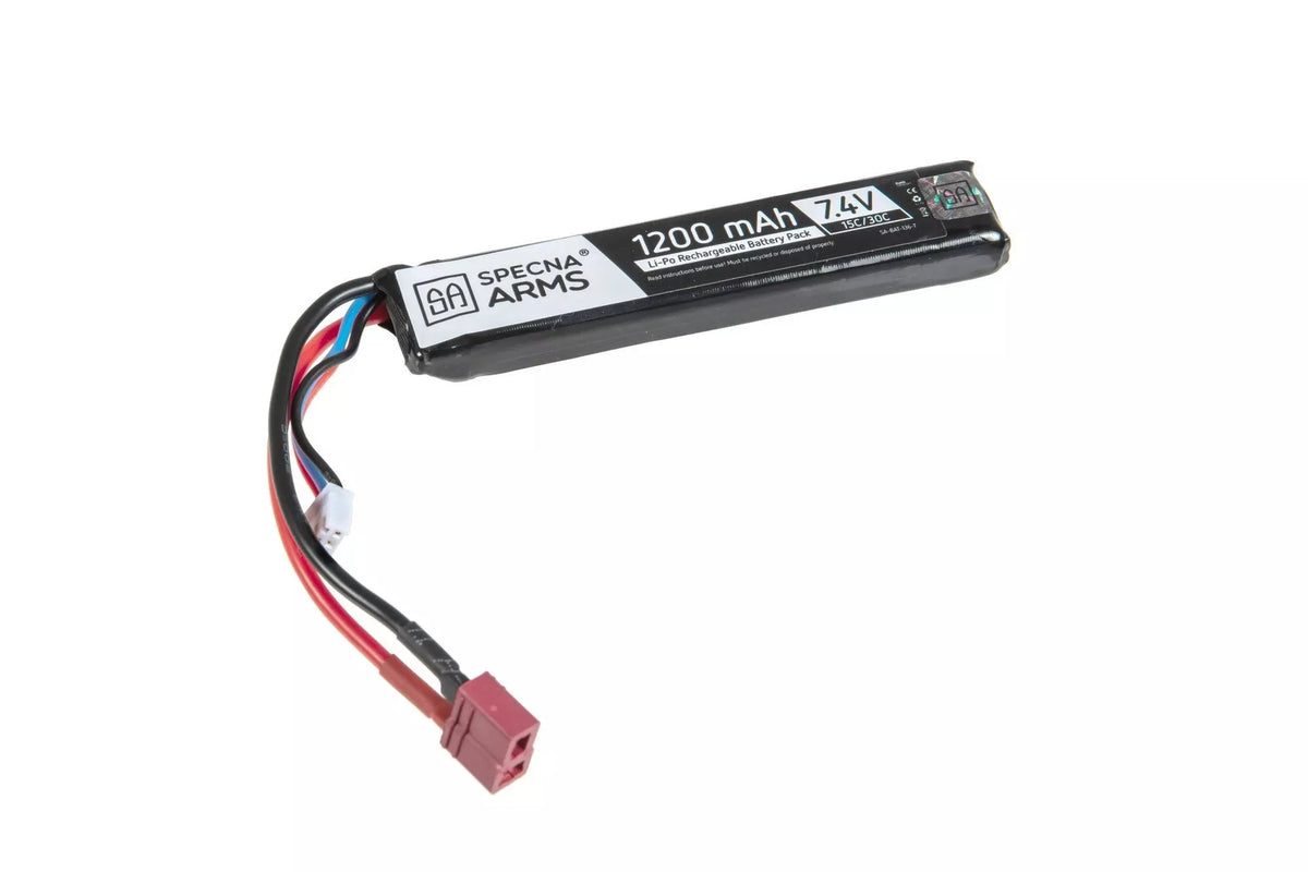 Specna Arms LiPo -akku 7,4 V 1200 mAh 15/30C - T-Plug/Deans