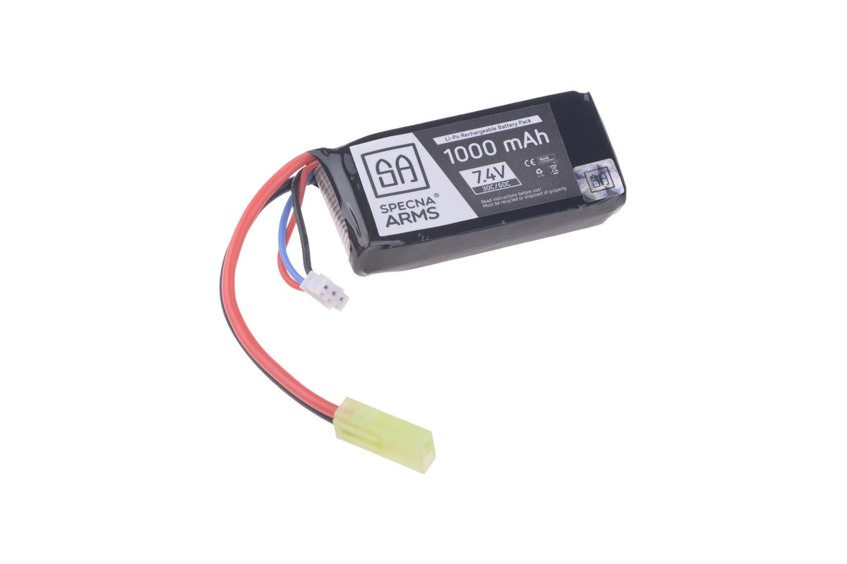 Specna Arms LiPo -akku 7,4 V 1000 mAh 30/60C (PEQ) - Small Tamiya