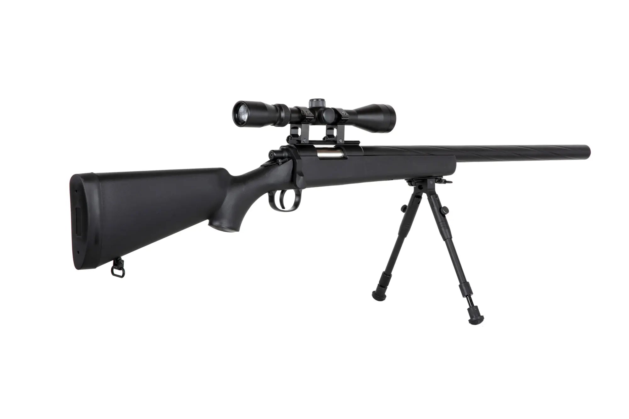 Specna Arms SA-S12 sniper airsoft rifle with scope and bipod - Black