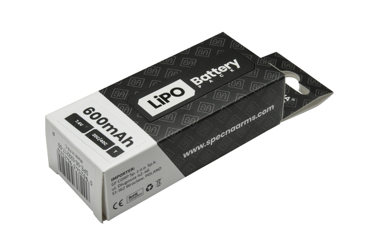 Specna Arms LiPo Battery 7.4V 600mAh 20/40C PDW - Small Tamiya