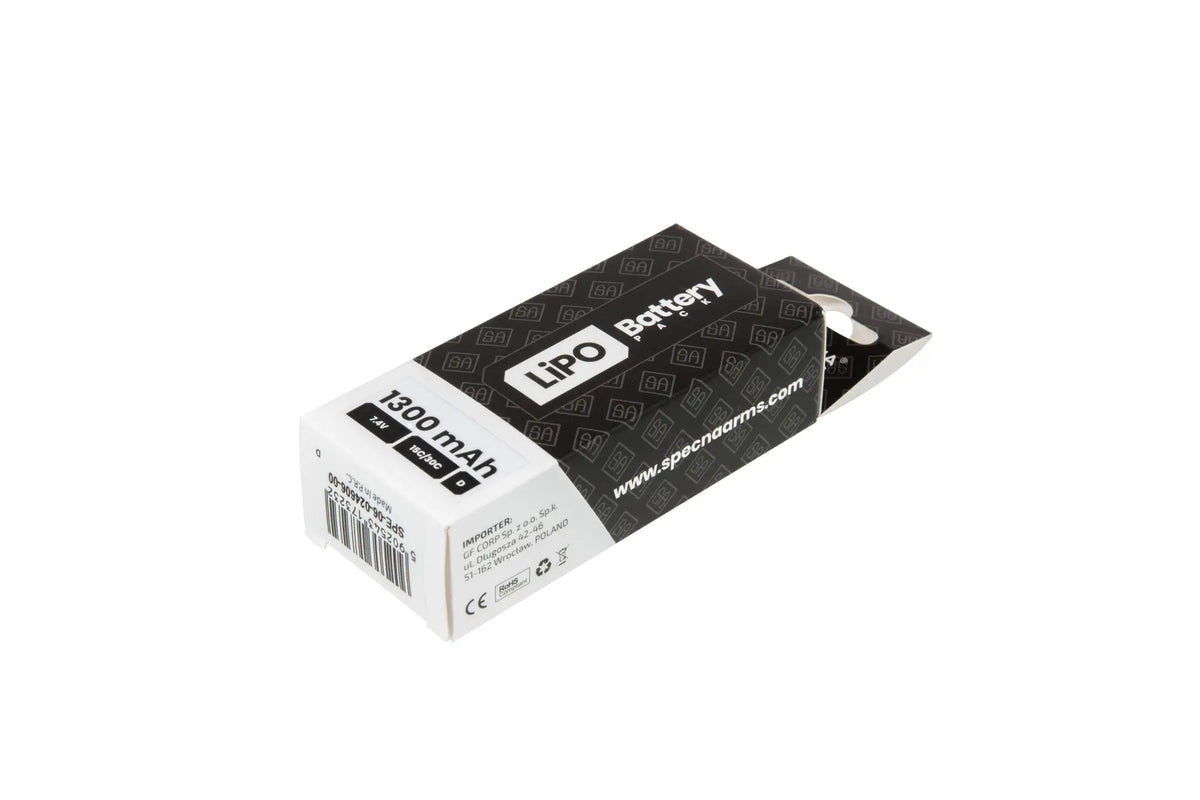 Specna Arms LiPo -akku 7,4 V 1300 mAh 15/30C - T-Plug/Deans