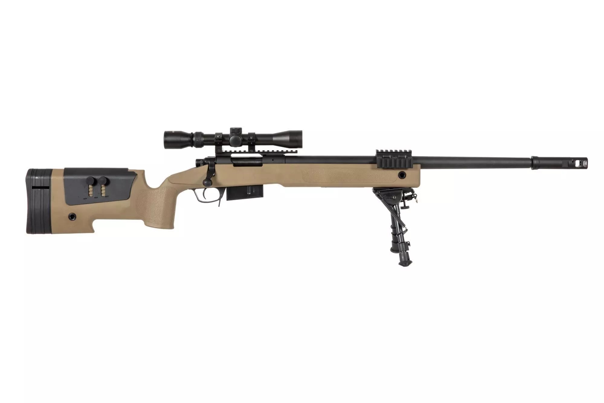 Specna Arms SA-S03 CORE™ High Velocity Sniper Rifle with Scope and Bipod - tan