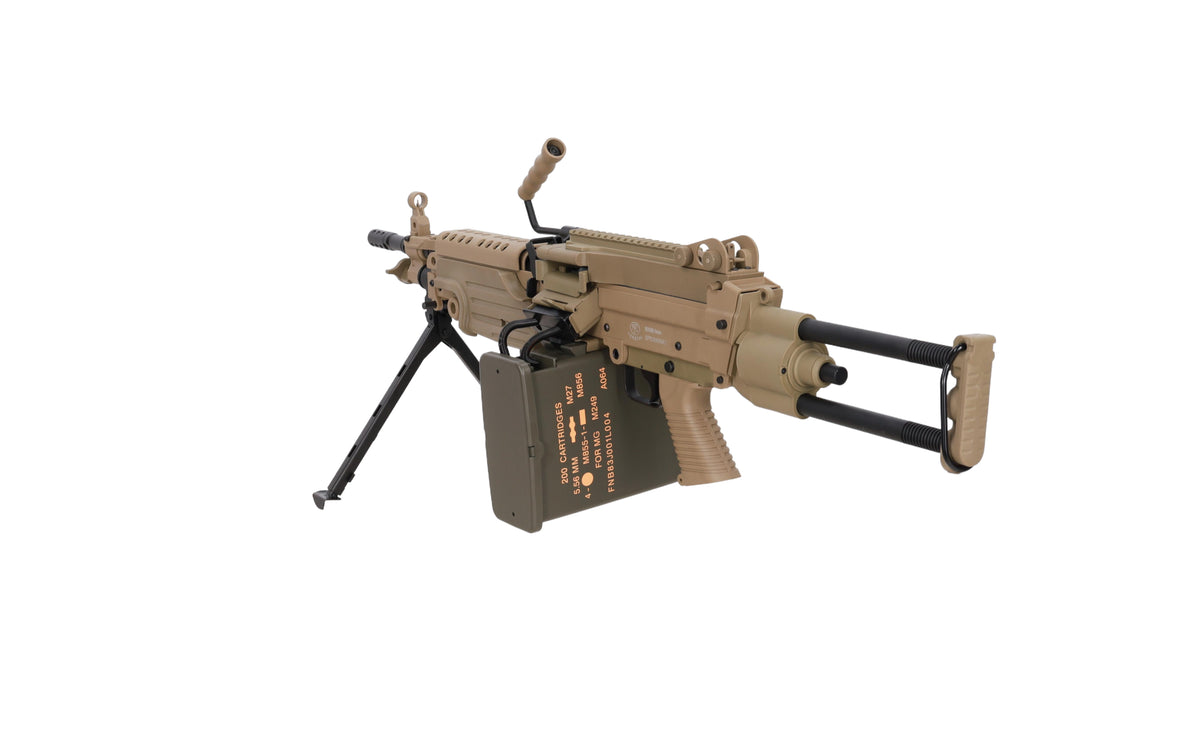 Specna Arms FN Herstal M249 PARA CORE konekivääri AEG - hiekka