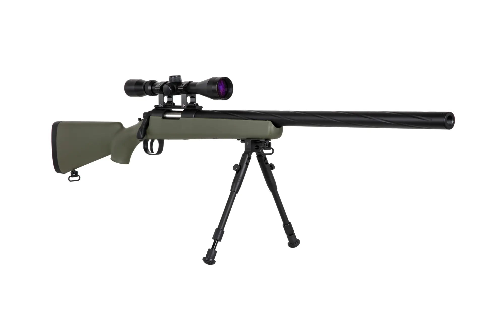 Specna Arms SA-S12 sniper airsoft rifle with scope and bipod - Olive