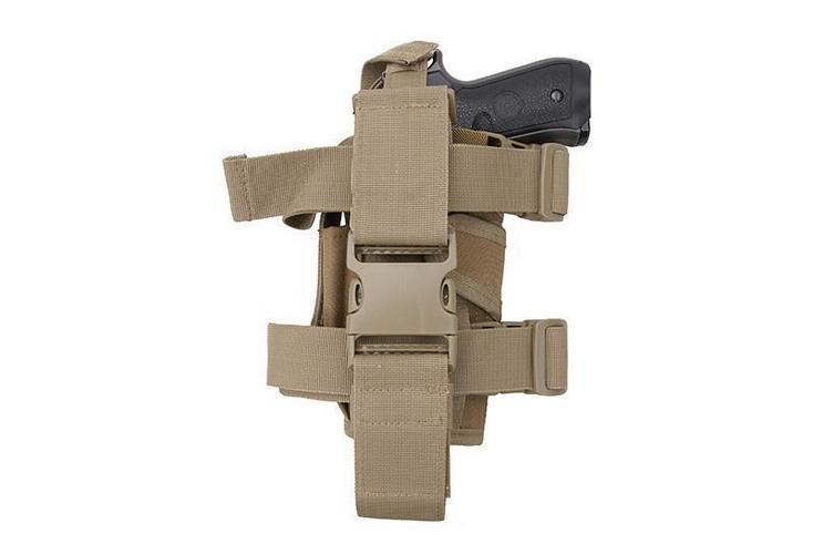 GFC Tactical Universaali pistoolin reisiholsteri lipastaskulla - kojootin ruskea