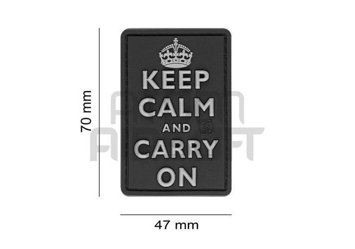 JTG "Keep Calm" 3D velcromerkki