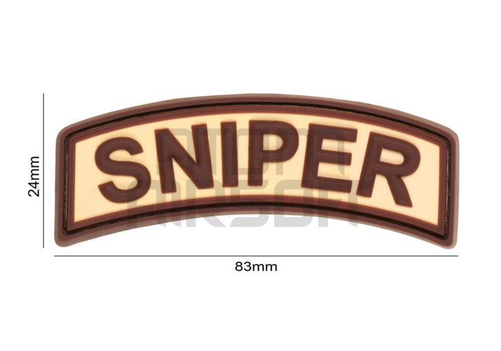 JTG "Sniper Tab" PVC velcromerkki – hiekka