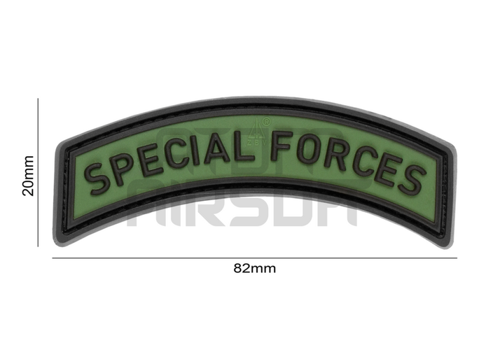 JTG "Special Forces Tab" PVC velcromerkki – OD
