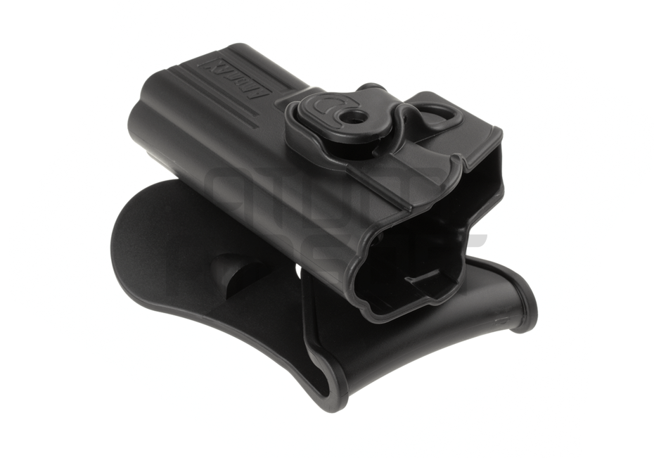 Kovamuovinen pistoolikotelo Glock sarjalaisille - musta