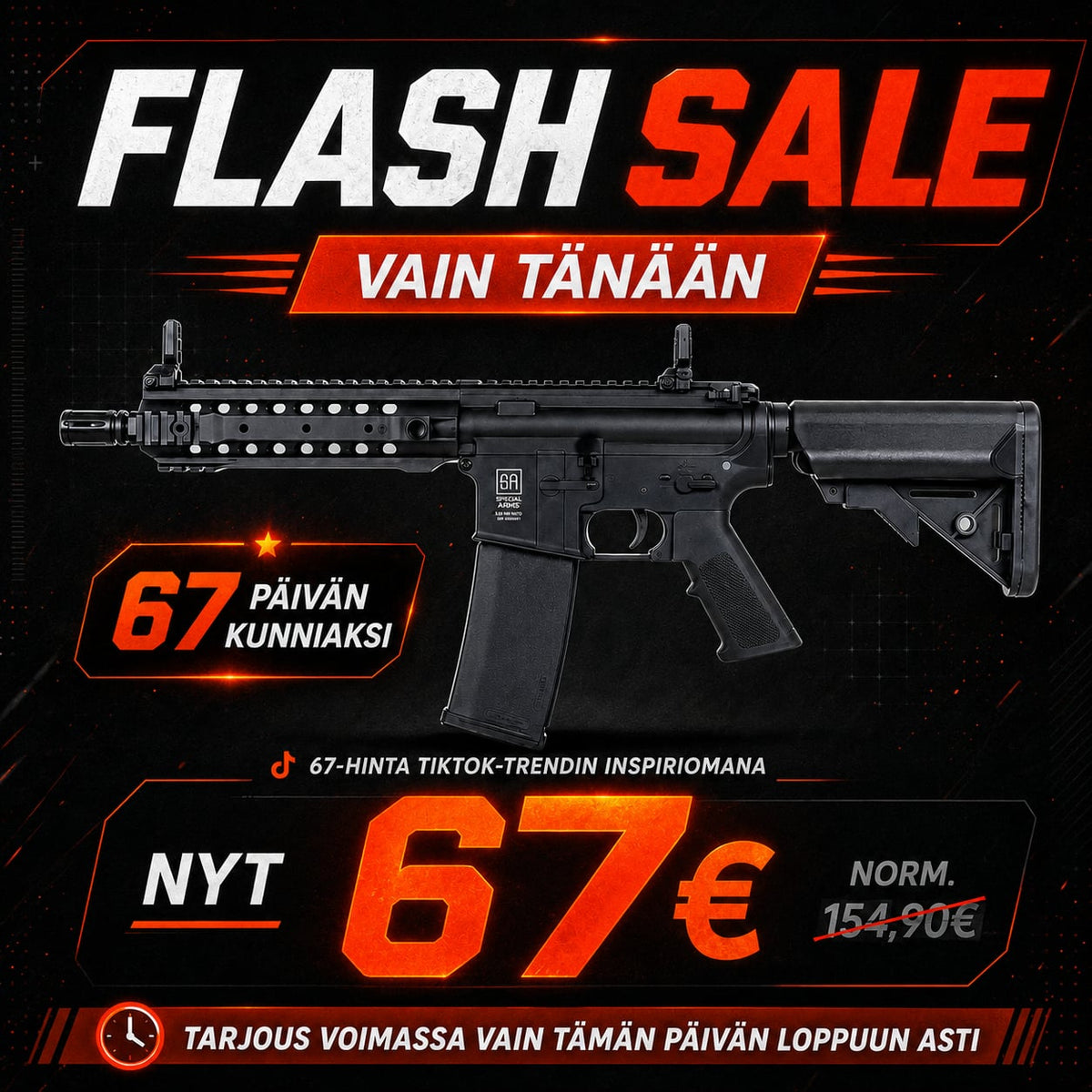 Specna Arms SA-F01 FLEX™ GATE X-ASR Gen.2 sähköase - musta