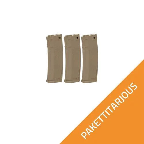 3x Specna Arms S-Mag 125 kuulan mid-cap lipas – hiekka, pakettitarjous
