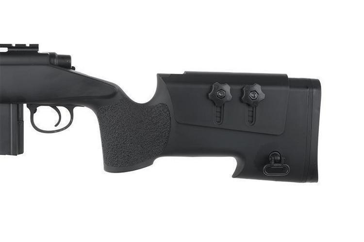 Well MB4416A pulttilukkoinen tarkkuuskivääri, polymeeritukki - musta